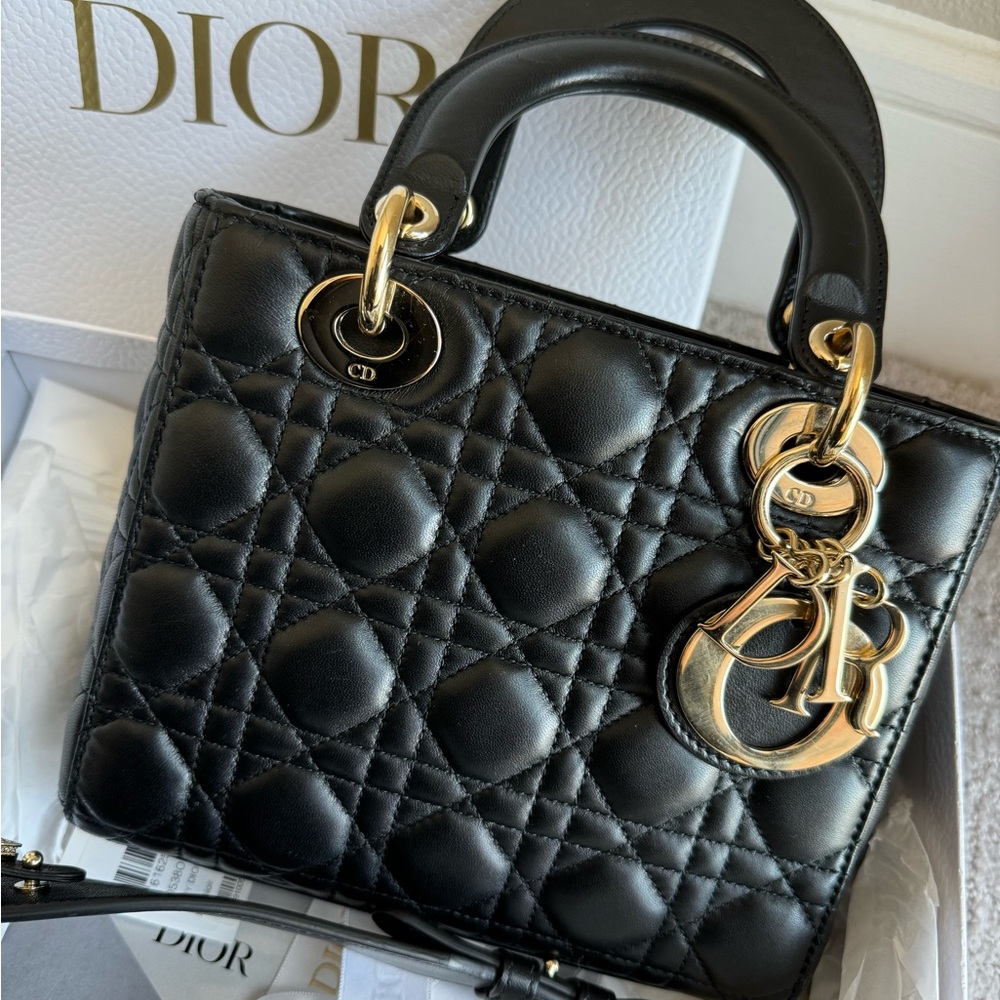 Used Lady Dior Small Black - Picture 3 of 14
